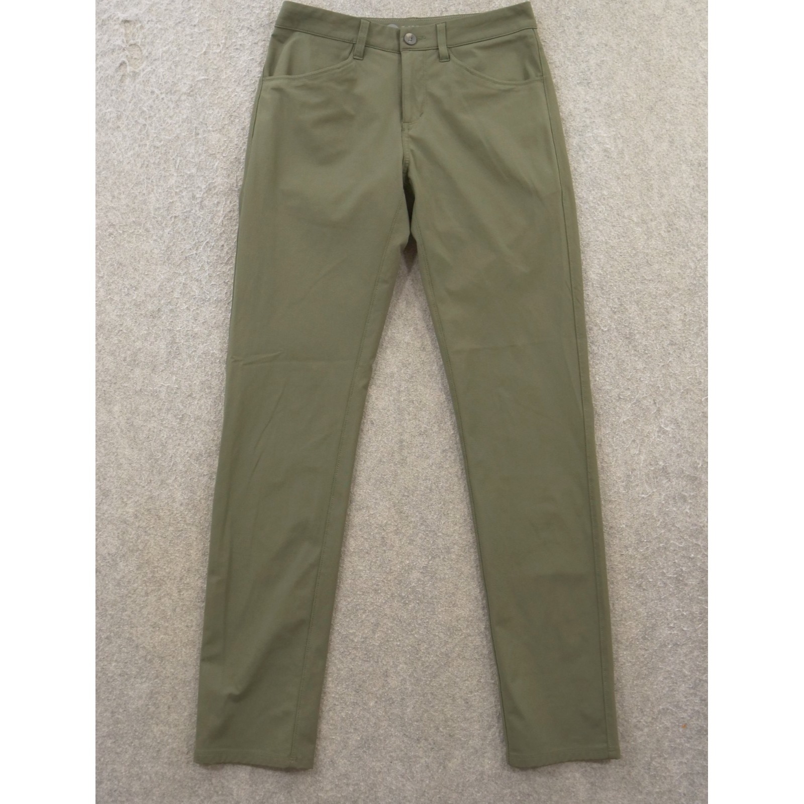 Vuori Pants Womens 28 Green Meta Flat Front Mid Rise Outdoors Hiking Active